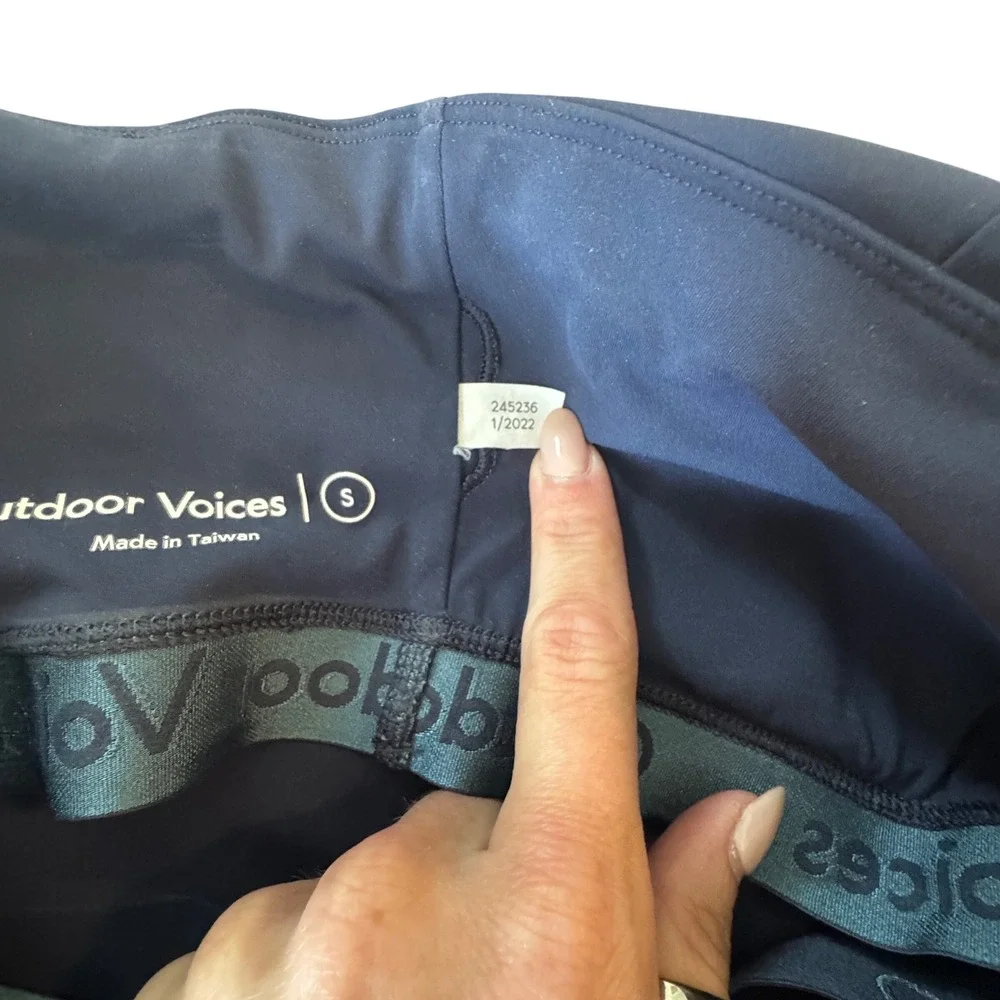 Outdoor Voices One Shoulder Dress Navy Blue Nylon Spandex Mini Sporty Small S